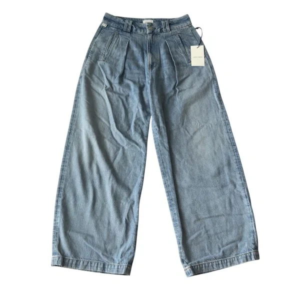 Citizens Of Humanity Cara Cropped Pleated Trouser Pant Chalice Sz 27 NWT